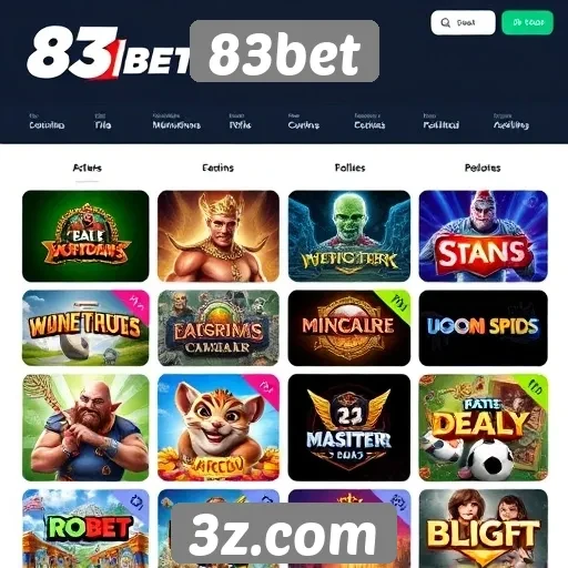 83bet oferece variedade em jogos de azar